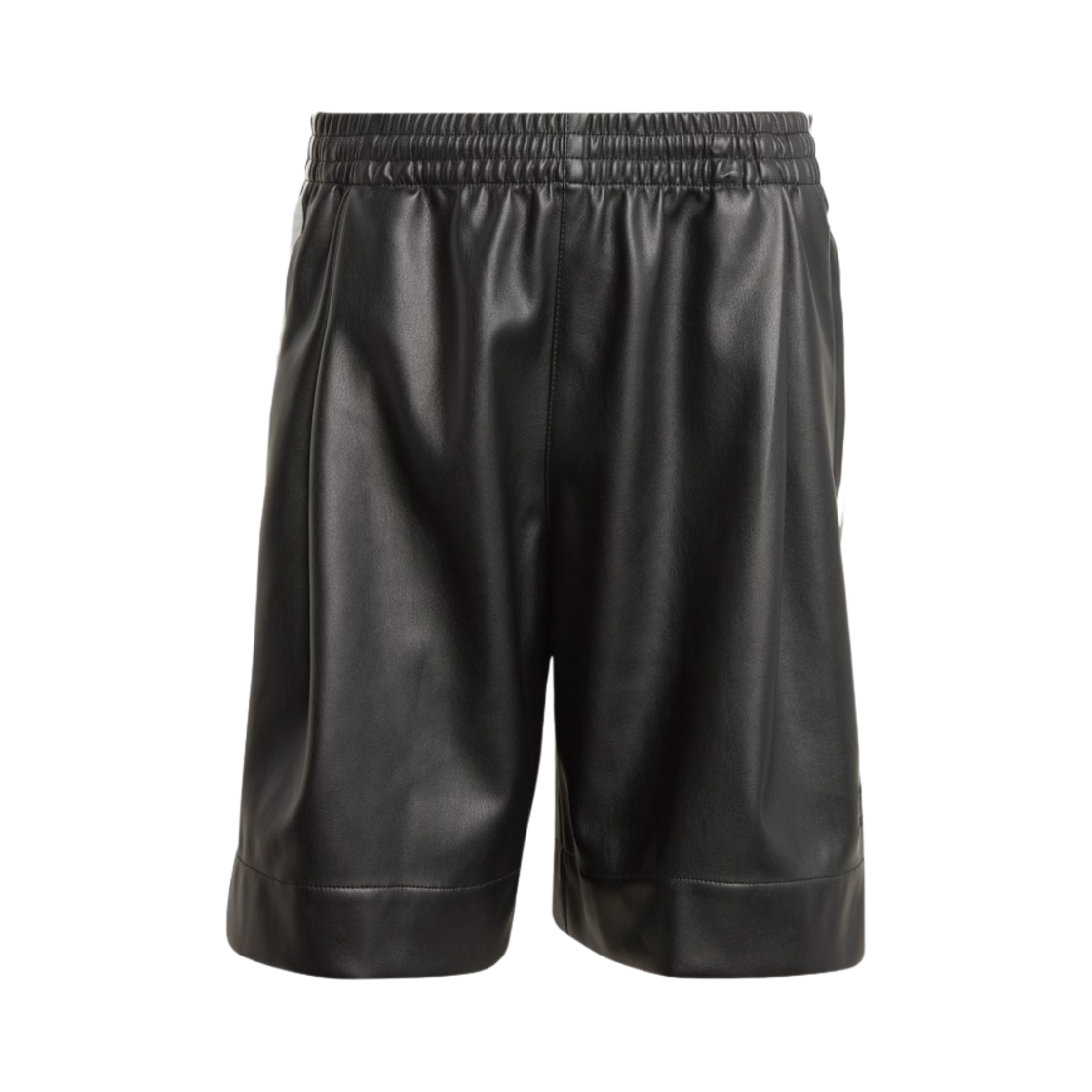 아디다스 오리지널스 포우 레더 아디컬러 3S 쇼츠 블랙 - KR 사이즈(Adidas Originals Faux Leather Adicolor 3S Shorts Black - KR Sizing)