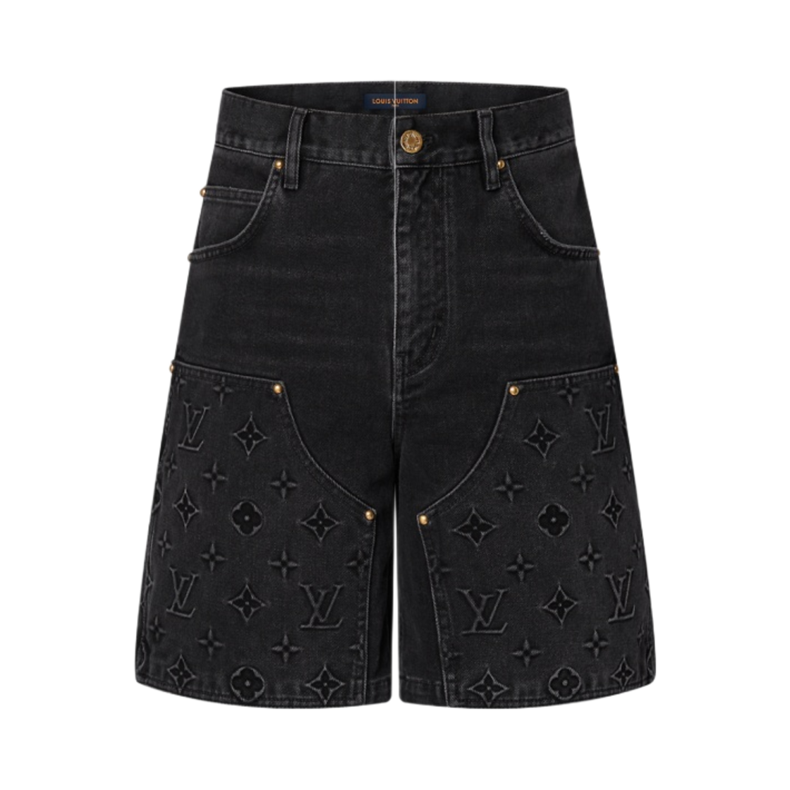 - Louis Vuitton Denim Workwear Shorts Black