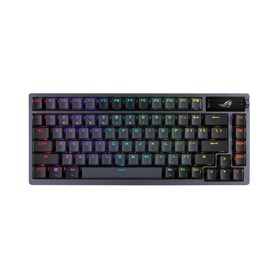 아수스 ROG 에이조스 75 무선 커스텀 게이밍 키보드 PBT 키캡 건메탈 브라운 영문 자판 (국내 정식 발매 제품)(Asus ROG Azoth 75 Wireless Custom Gaming Keyboard PBT Keycaps Gunmetal Brown English Layout (Korean Ver.))