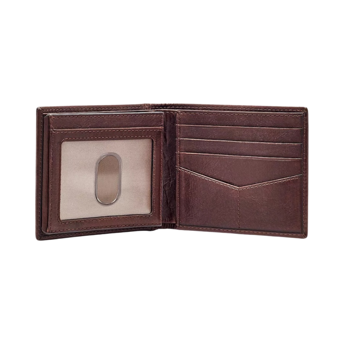 파슬 인그램 레더 RFID 플립 ID 반지갑 브라운(Fossil Ingram Leather RFID Bifold Wallet with Flip ID Brown) - 2