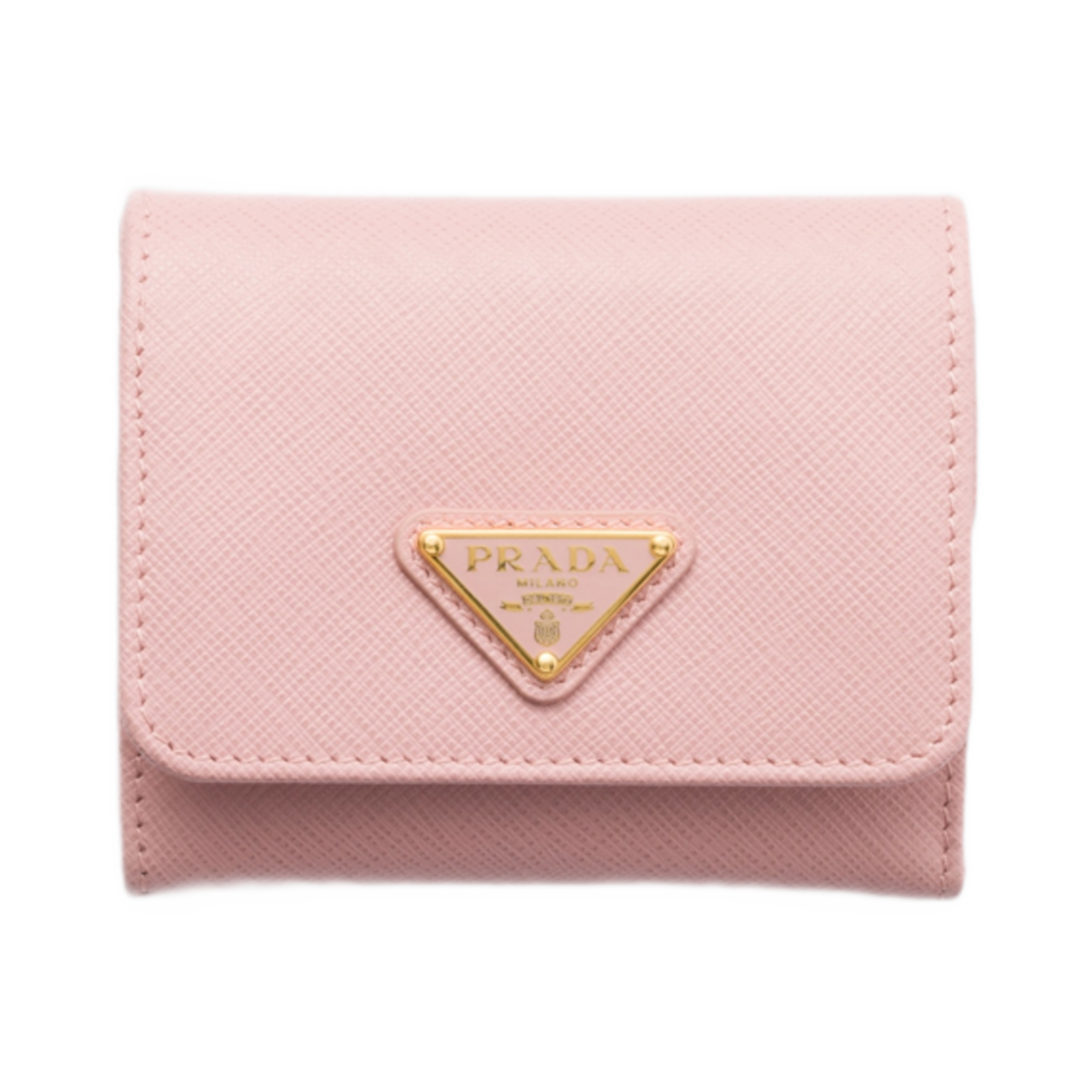 1MH043-QHH-F0924 Prada Small Saffiano Leather Wallet Peach