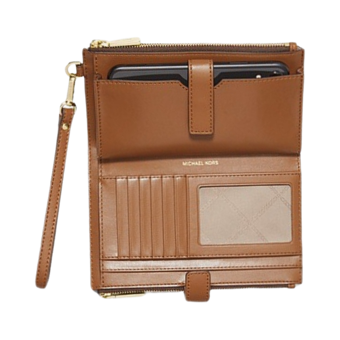 마이클 코어스 제트 세트 로고 스마트폰 월렛 브라운(Michael Kors Jet Set Logo Smartphone Wallet Brown) - 2
