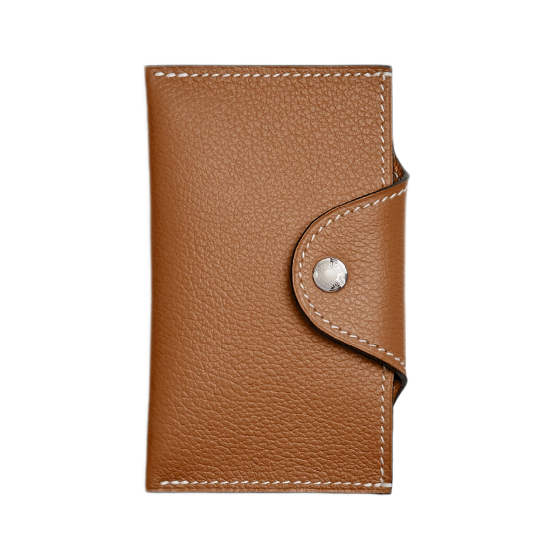 H084986CK37 Hermes Iliade Card Holder Evercolor & Palladium Gold