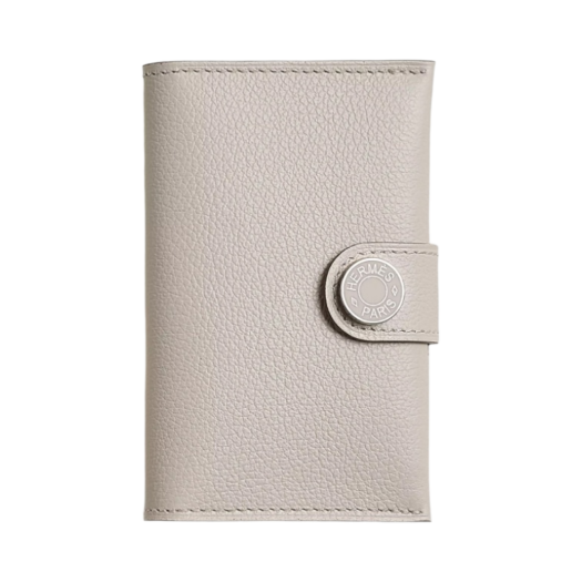 Hermes R.M.S Card Holder Evercolor & Palladium Beton