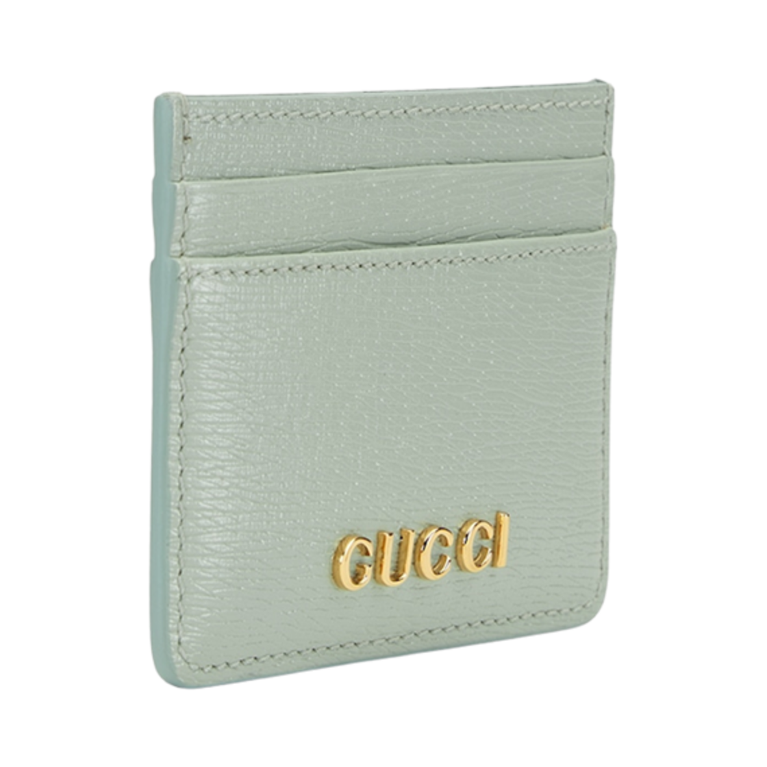구찌 카드 케이스 구찌 스크립트 페일 그린 레더(Gucci Card Case with Gucci Script Pale Green Leather) - 2