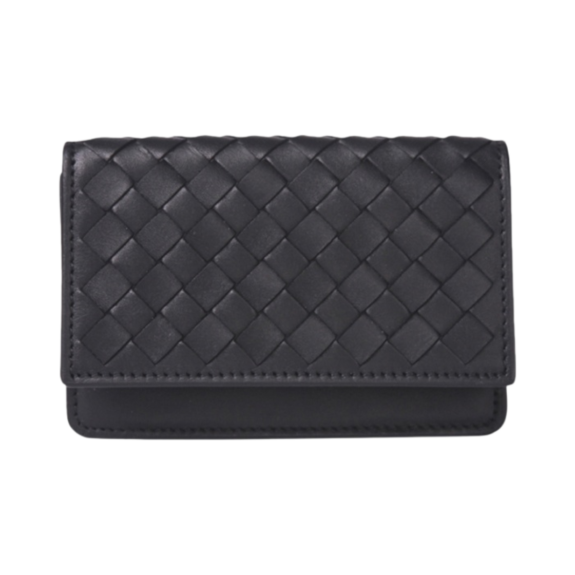 보테가 베네타 플랩 카드 케이스 블랙(Bottega Veneta Flap Card Case Black)