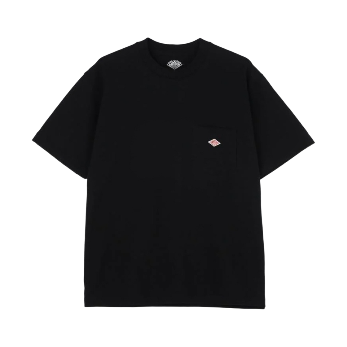 (W) 단톤 플레인 숏슬리브 포켓 티셔츠 블랙((W) Danton Plain Short Sleeve Pocket T-Shirt Black)