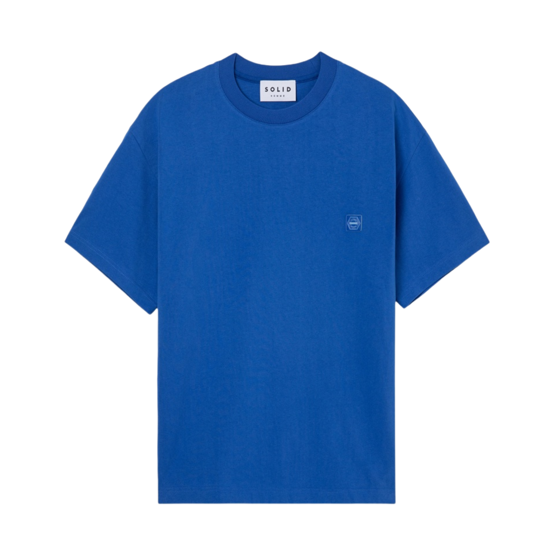 솔리드 옴므 자수 백로고 티셔츠 블루 - 23SS(Solid Homme Embroidered Back Logo T-Shirt Blue - 23SS) - 2