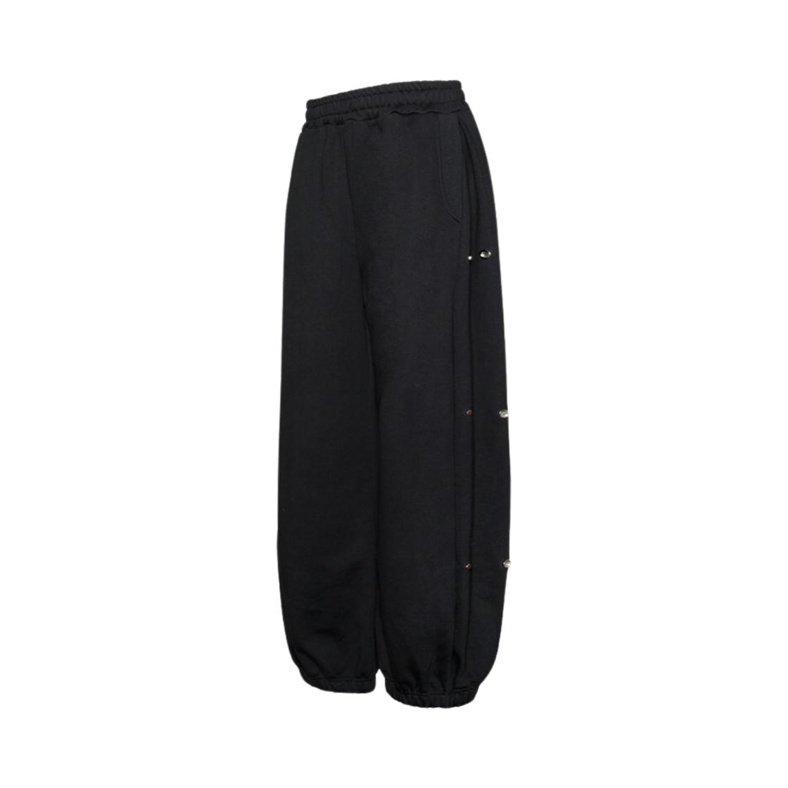 엠제이디 사이드 스냅 와이드 C/P 헤비 스웨트 팬츠 블랙(MJD Side Snap Wide C/P Heavy Sweat Pants Black)