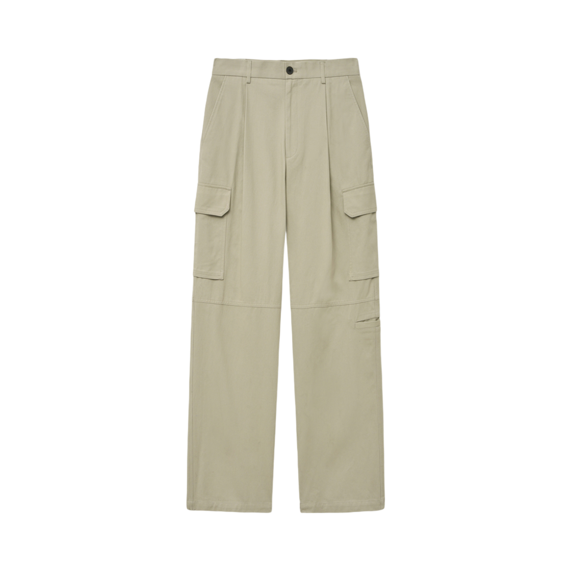 TNPA5E105I2 TNGT Wide Cotton One Tuck Cargo Pants Beige