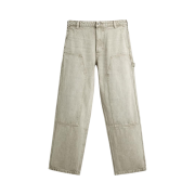 Zara Faded Carpenter Pocket Trousers Stone