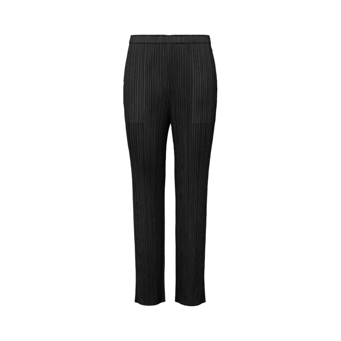 (W) 플리츠 플리즈 이세이 미야케 베이직 스트레이트 팬츠 블랙((W) Pleats Please Issey Miyake Basics Straight Pants Black)