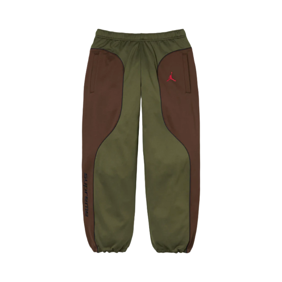 슈프림 x 조던 트리콧 트랙 팬츠 올리브 - 24FW(Supreme x Jordan Tricot Track Pants Olive - 24FW)