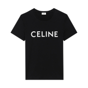 (W) Celine Loose T-Shirt in Cotton Jersey Black White