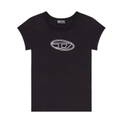 (W) Diesel T-Angie Peekaboo Logo T-Shirt Black