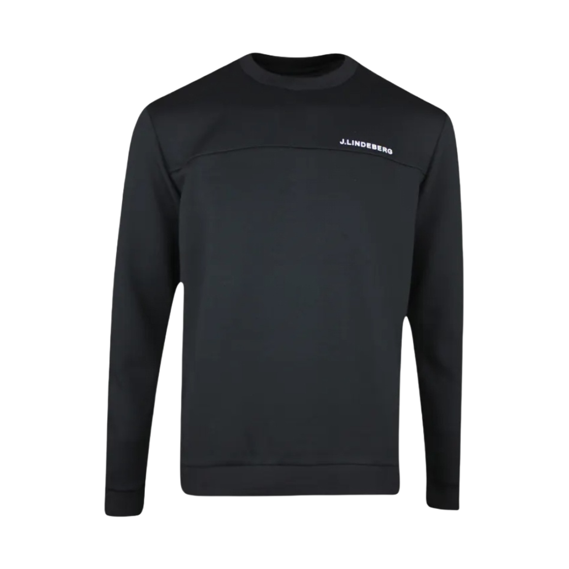 AMJS07967-9999 J.Lindeberg Jeff Crew Neck Sweatshirt Black