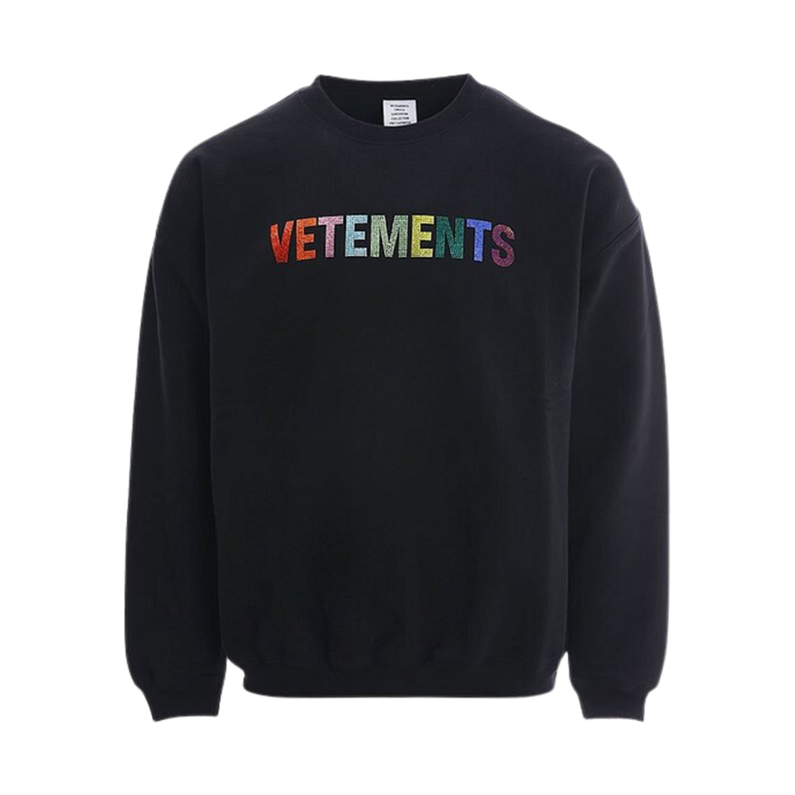 베트멍 크리스탈 로고 스웨트셔츠 블랙(Vetements Crystal Logo Sweatshirt Black)