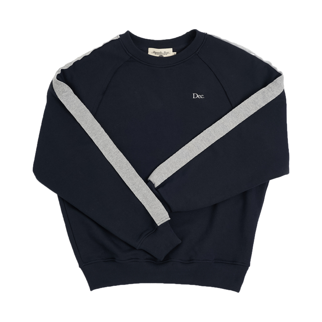 디셈버텐 라글란 페널 스웻셔츠 다크네이비(December Ten Raglan Pannel SweatShirt Dark Navy)