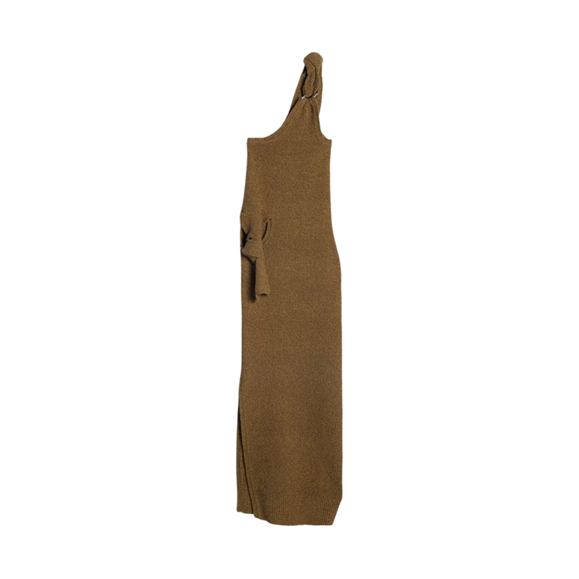 (W) 자크뮈스 라 로브 마이유 노드 노티드 니트 드레스 다크 브라운((W) Jacquemus La Robe Maille Noeud Knotted Knit Dress Dark Brown) - 2