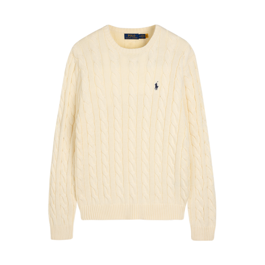 KM4DKNPRL40CR [30%적립] Polo Ralph Lauren Cable Knit Cotton Sweater Natural