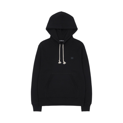 CI0075-900 Acne Studios Fennis Face Hooded Sweatshirt Black