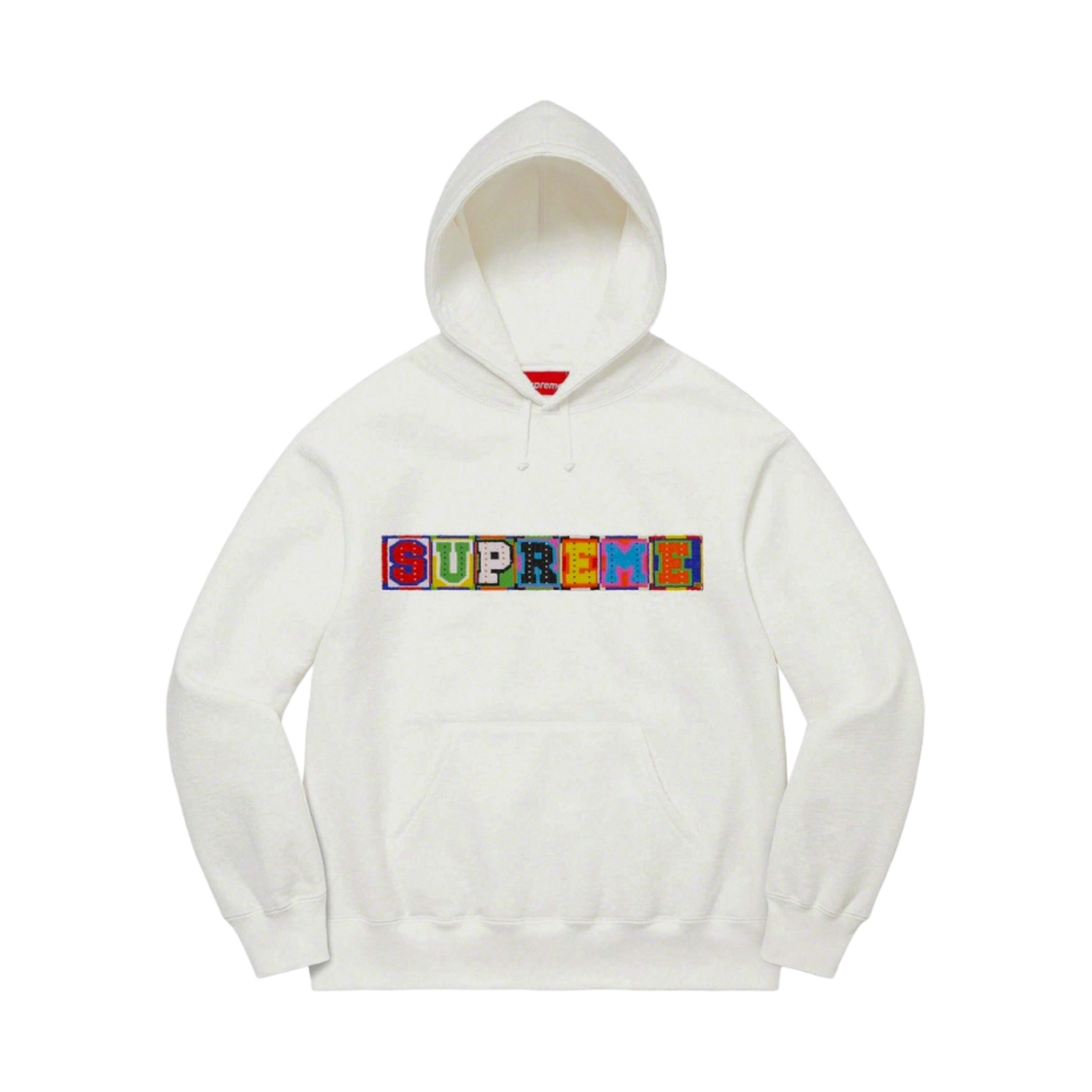 - Supreme Beaded Hooded Sweatshirt White - 23SS