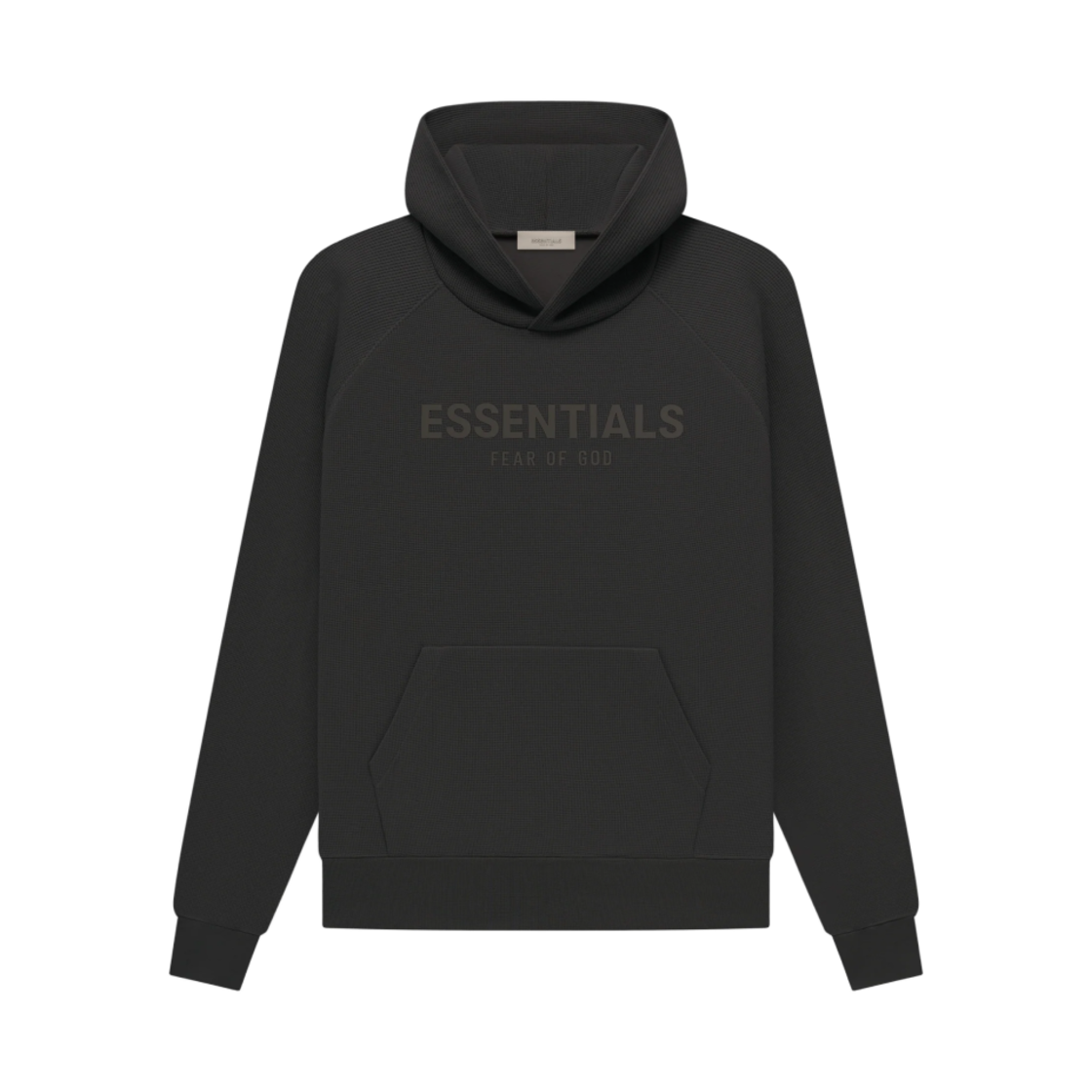 에센셜 와플 래글런 후드 오프 블랙 - 23SS(Essentials Waffle Raglan Hoodie Off Black - 23SS) - 1