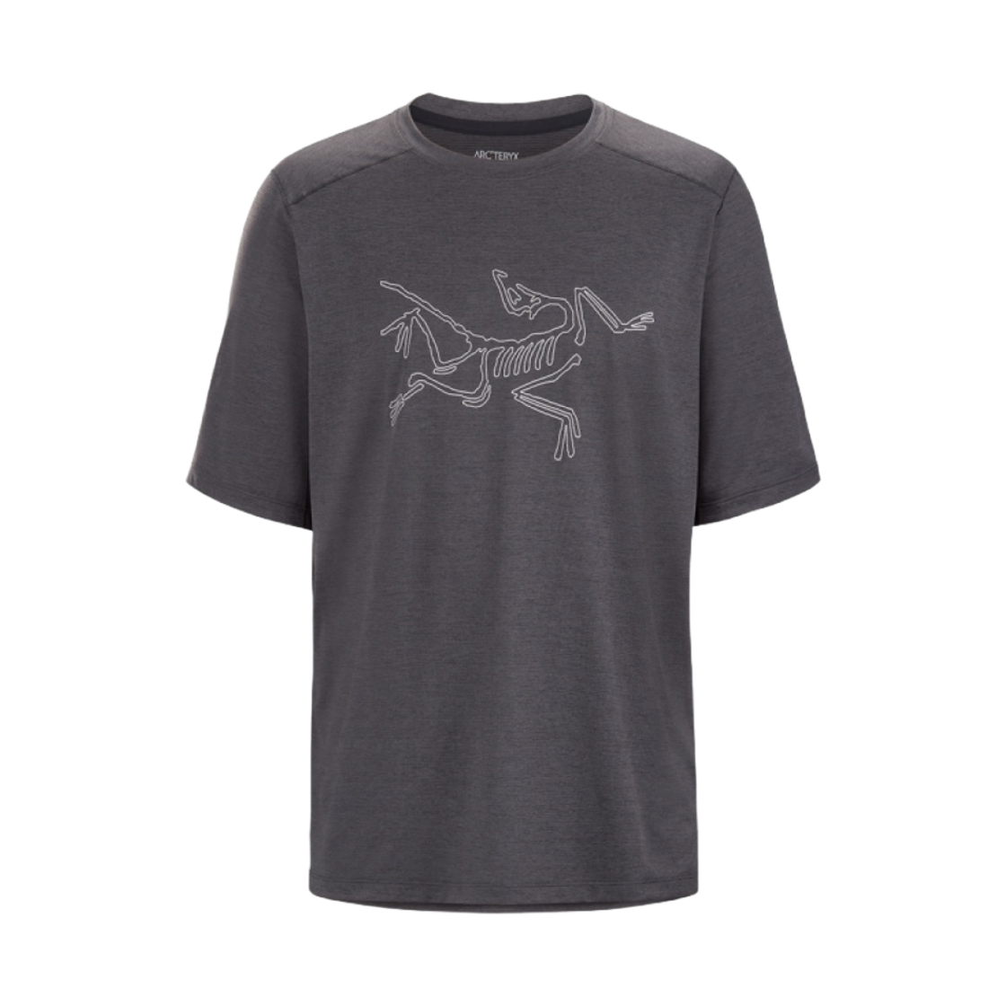 아크테릭스 코막 로고 SS 티셔츠 블랙 헤더(Arc'teryx Cormac Logo SS T-Shirt Black Heather)