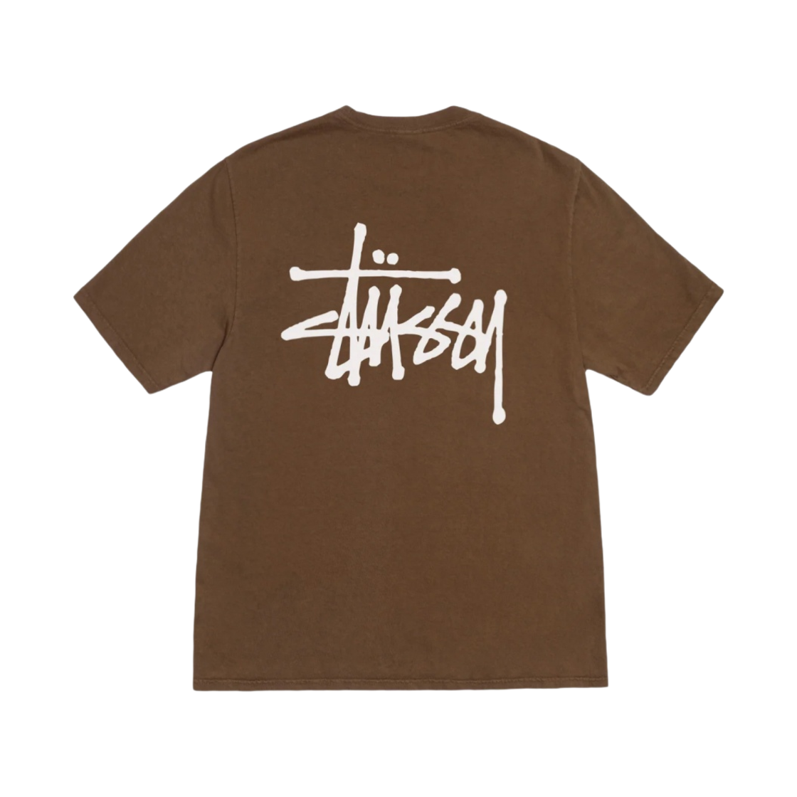 스투시 베이직 스투시 피그먼트 다이드 티셔츠 브라운 2024