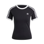 (W) Adidas 3S Slim Reglan T-Shirt Black Melange - KR Sizing