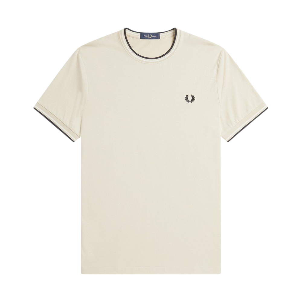 프레드페리 트윈 팁 티셔츠 오트밀