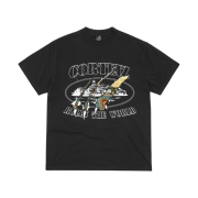 Corteiz Narnia Rip T-Shirt New Blank Black