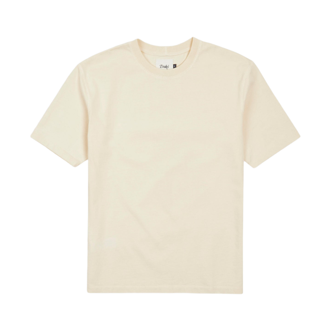 DR2A5A-21528-06-000 Drake's Cotton Crew Neck Hiking T-Shirt Antique White