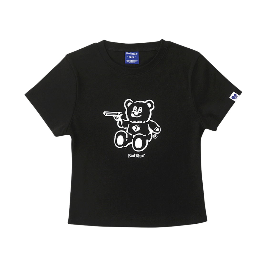 배드블루 베드베어 슬림 티 블랙(BadBlue Badbear Slim Tee Black) - 1