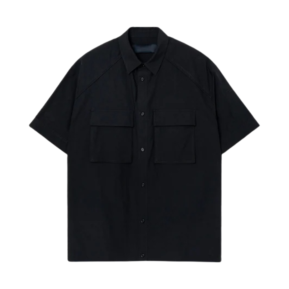 준지 레이어드 스트링 하프 셔츠 블랙(Juun.J Layered String Half Shirt Black) - 1