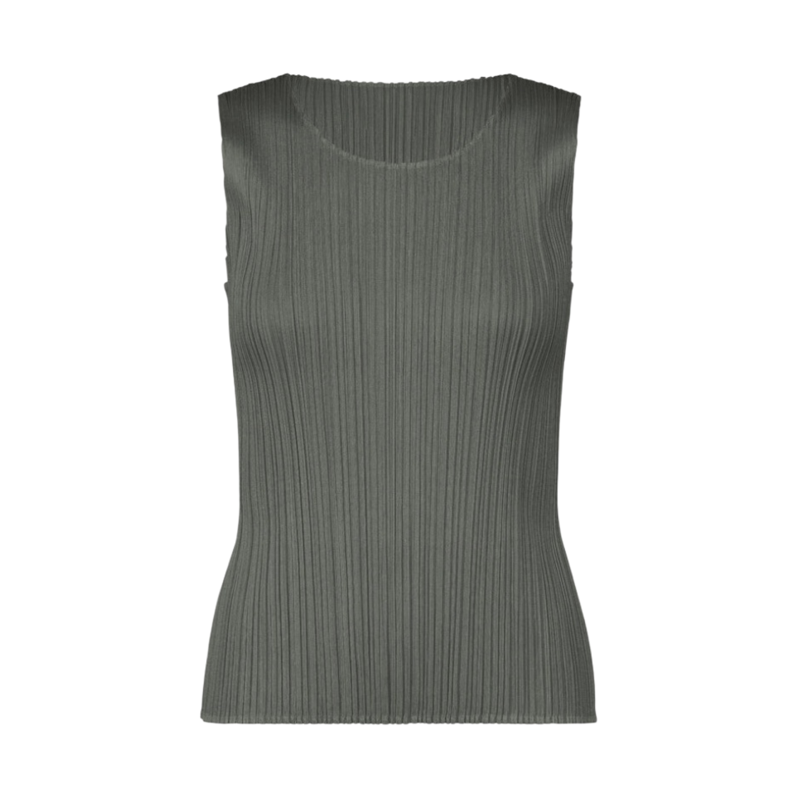 (W) 플리츠 플리즈 이세이 미야케 MC 메이 슬리브리스 탑 다크 그레이((W) Pleats Please Issey Miyake MC May Sleeveless Top Dark Grey) - 1