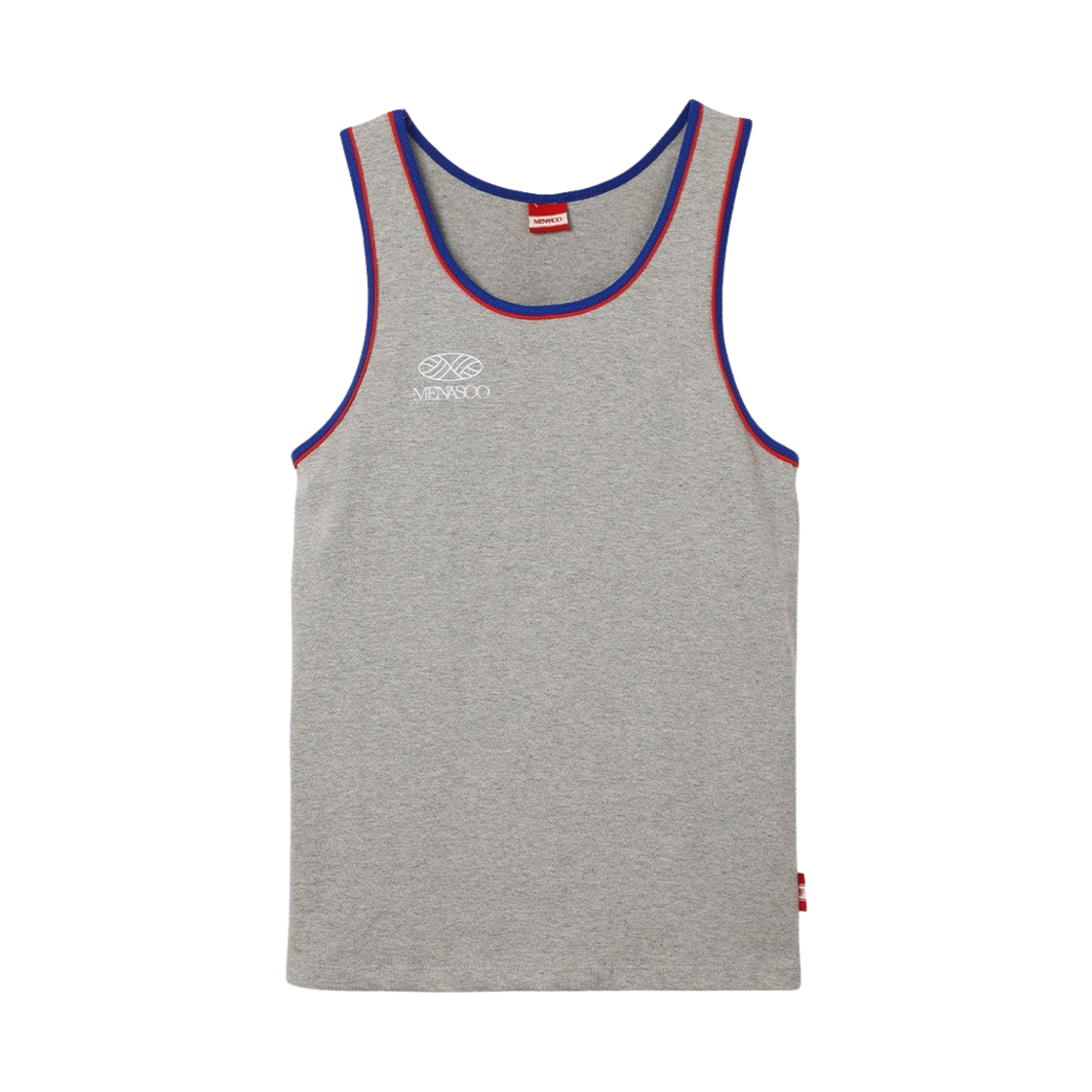 미나수 더블바인딩나시TOP 로고직자수 슬리브리스 그레이(Menasoo Double Color Cover Cotton Sleeve Gray) - 1