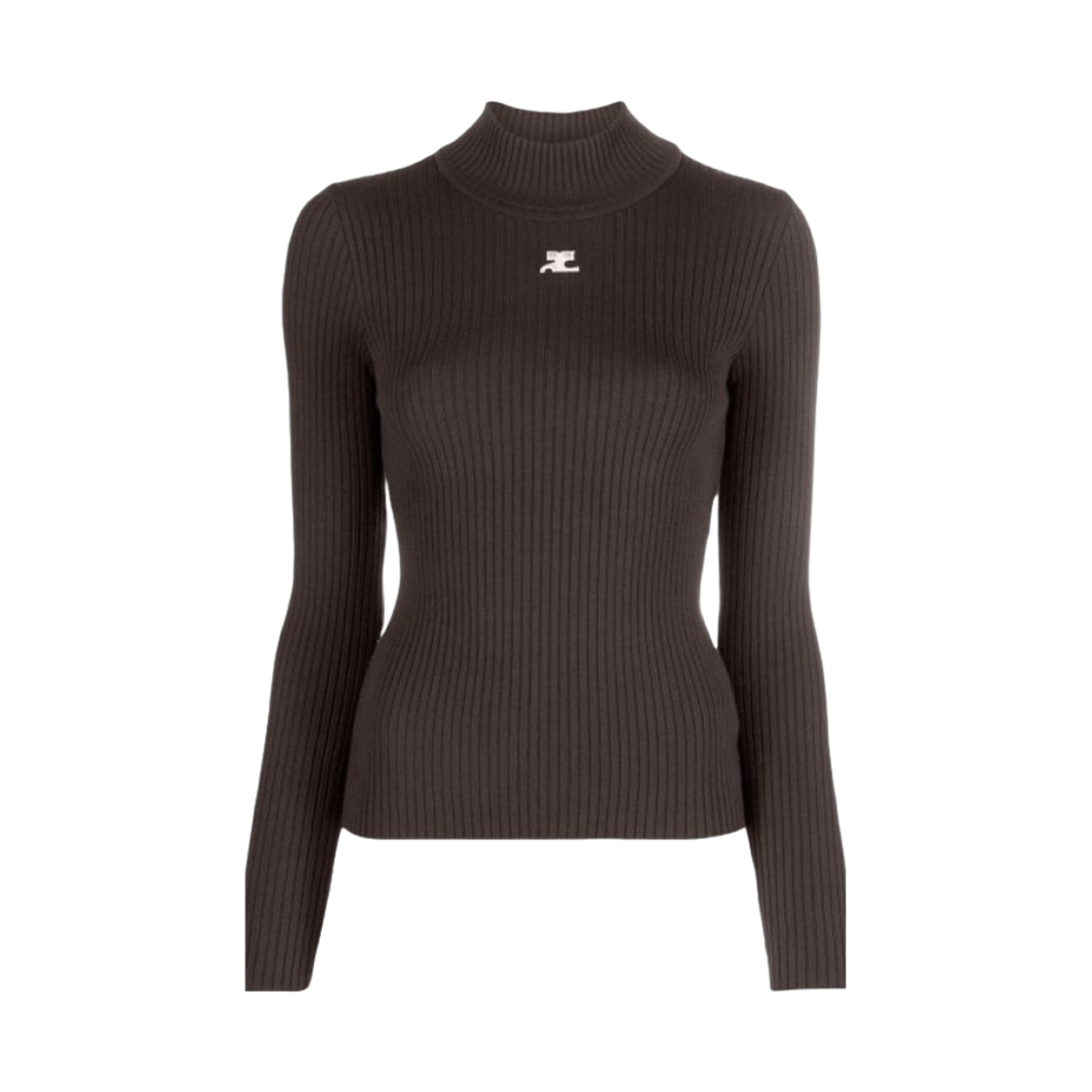 (W) 꾸레쥬 리에디션 니트 점퍼 롱슬리브 커피