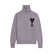 Ami de Coeur Funnel Neck Sweater Grey Black