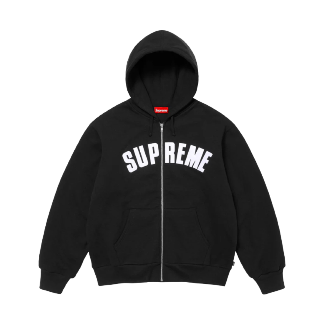 슈프림 아크 써멀 라인드 집업 후드 스웨트셔츠 블랙 - 24FW(Supreme Arc Thermal Lined Zip Up Hooded Sweatshirt Black - 24FW)