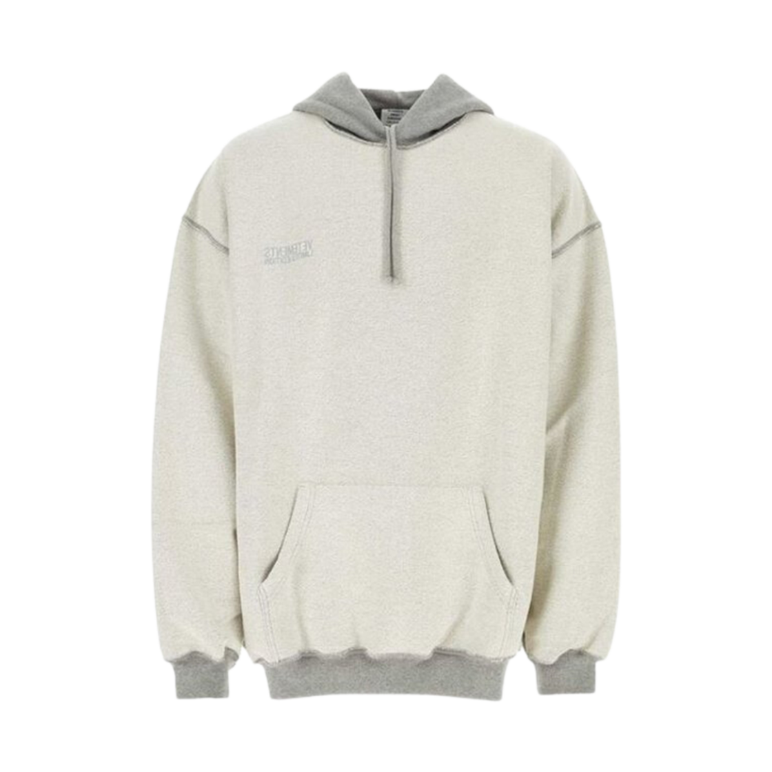 UE63HD460G Vetements Inside Out Popover Hoodie Grey