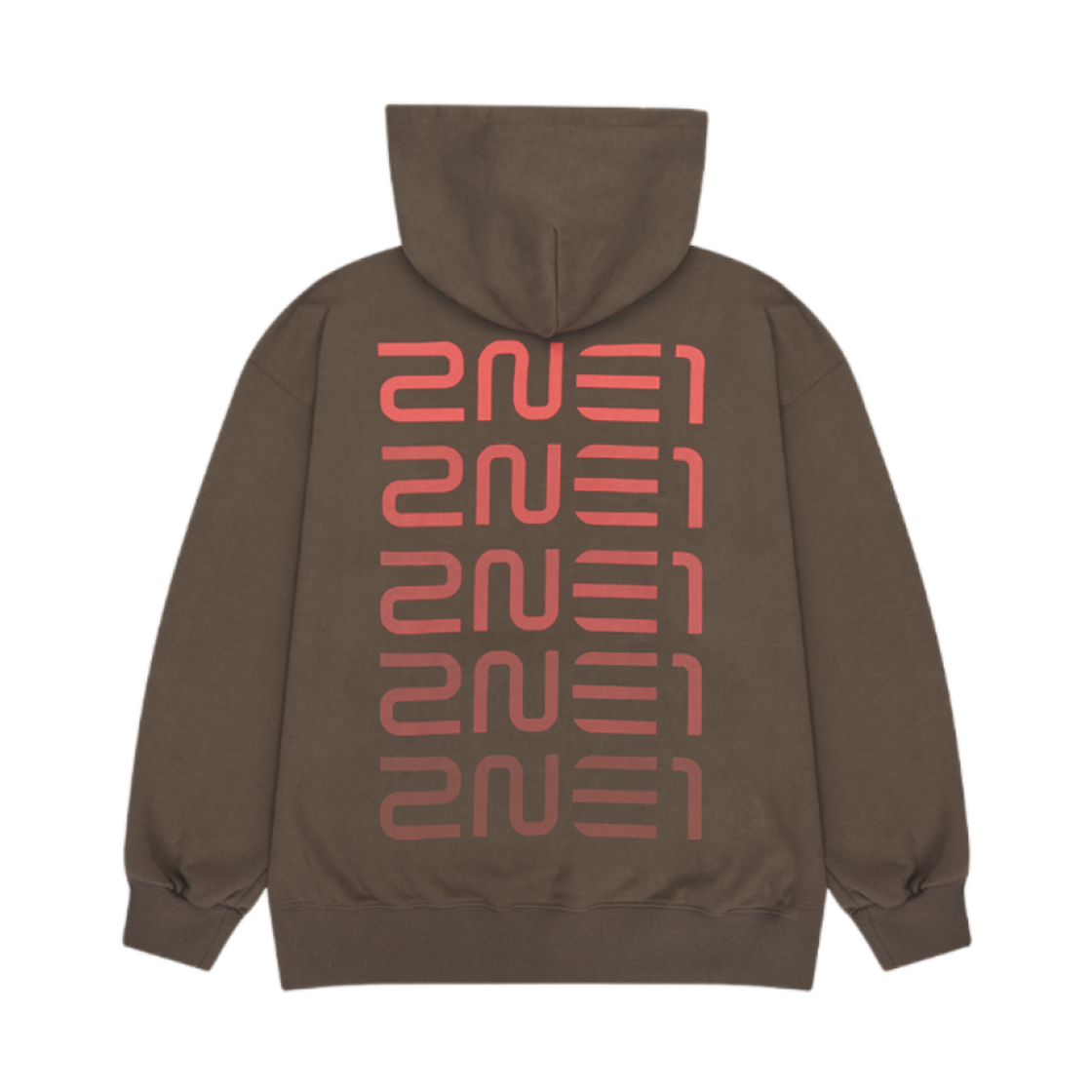 투애니원 리미티드 로고 후디 차콜(2NE1 Limited Logo Hoodie Charcoal) - 2