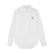 Maison Kitsune Dressed Fox Patch Relaxed Shirt White