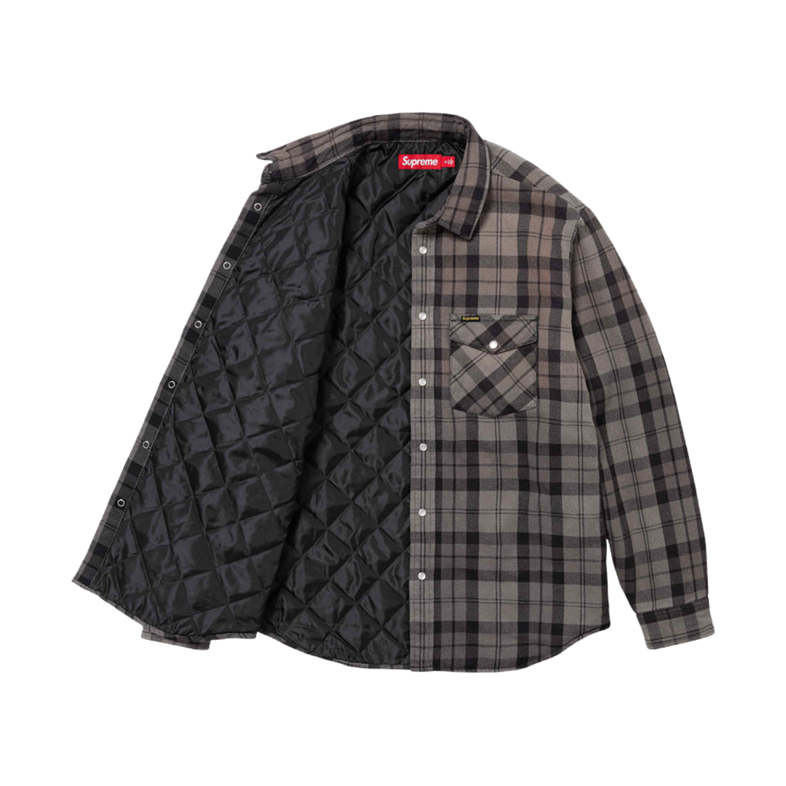 슈프림 퀼티드 플란넬 스냅 셔츠 블랙 - 24SS(Supreme Quilted Flannel Snap Shirt Black - 24SS) - 2