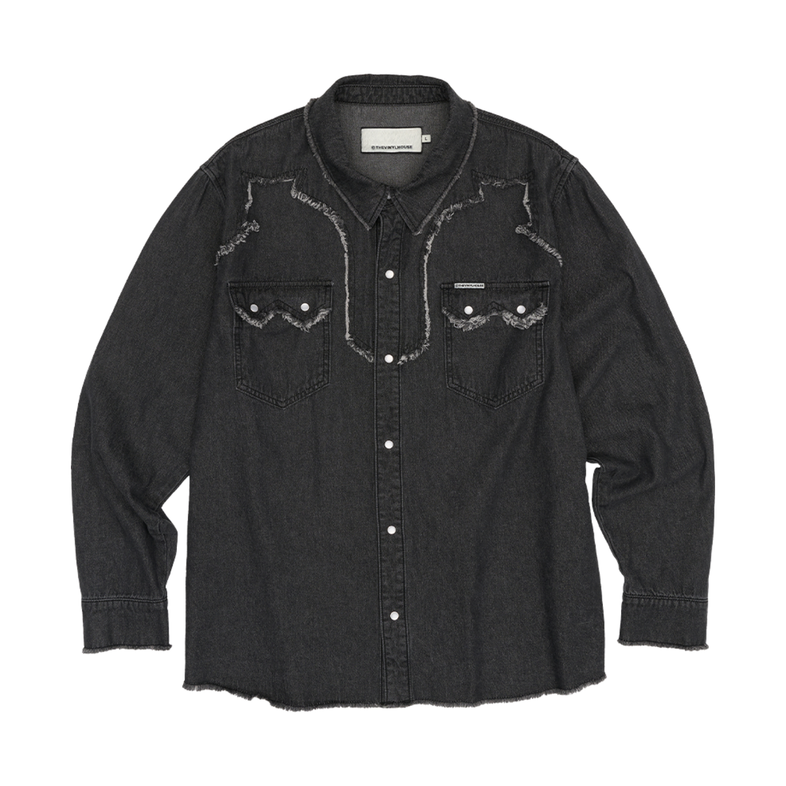 더바이닐하우스 웨스턴 데님 셔츠 블랙(Thevinylhouse Western Denim Shirts Black)