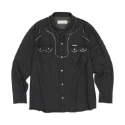 Thevinylhouse Western Denim Shirts Black