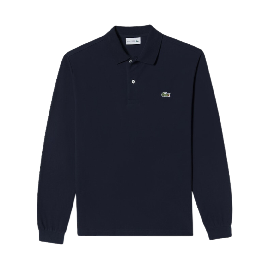 라코스테 프렌치 레귤러 핏 베이직 롱 소매 폴로 네이비 블루(Lacoste French Regular Fit Basic Long Sleeve Polo Navy Blue) - 1