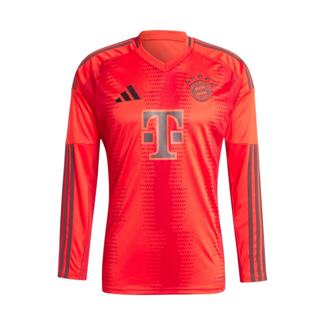 아디다스 바이에른 뮌헨 2024/25 롱슬리브 홈 저지 레드 - KR 사이즈 (논 마킹 버전)(Adidas Bayern Munchen 2024/25 Long Sleeve Home Jersey Red - KR Sizing (Non Marking Ver.))