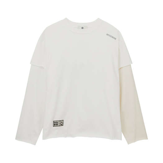 25SSLS03WH Woodman Double Layered Long Sleeve White