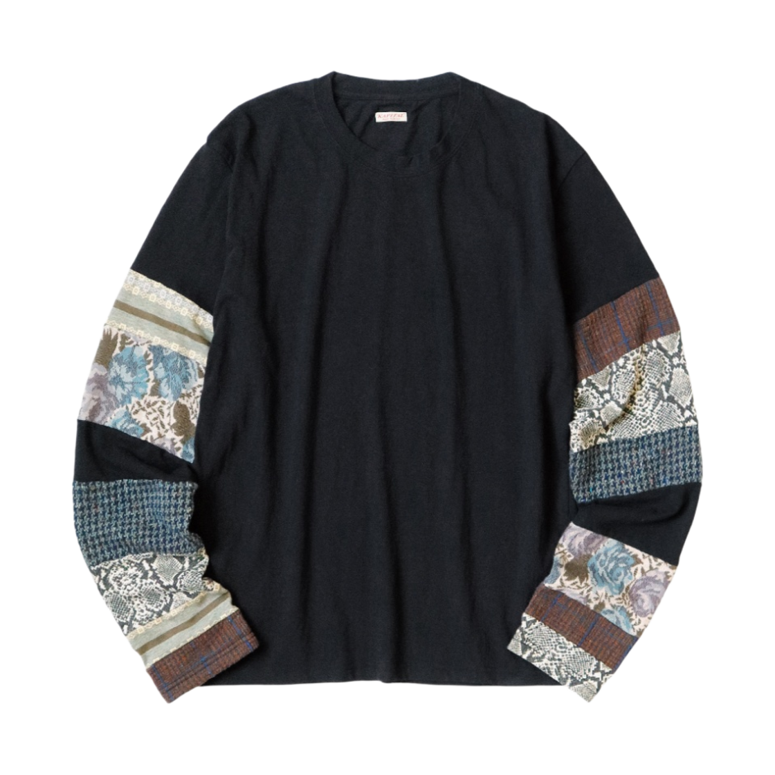 K2309LC807/EK-1700LC Kapital 18.5 Hippie Long T-Shirt Black